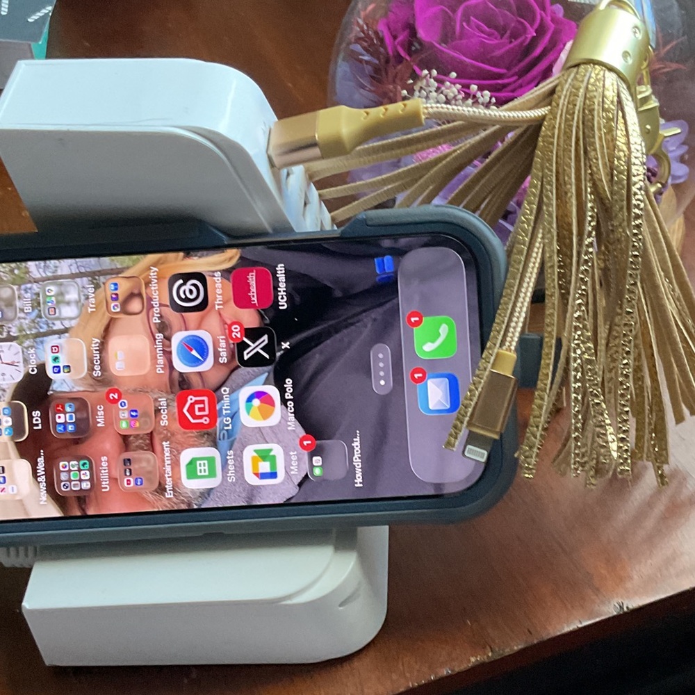 Tassels for your bag Gold Phone Charging Dock